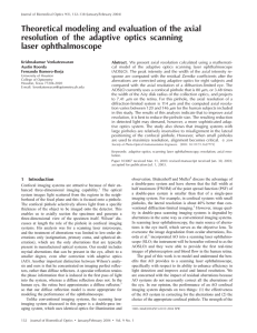 Theoretical modeling and evaluation of the axial resolution of the