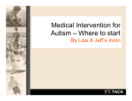Medical Intervention for Autism – Where to start