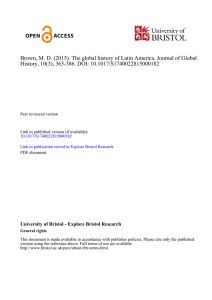 Brown, M. D. (2015). The global history of Latin America. Journal of