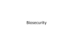 Lecture 15 – Biosecurity