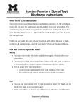 Lumbar Puncture (Spinal Tap) Discharge Instructions