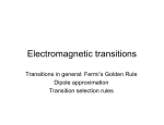 Transitions between atomic energy levels and selection rules