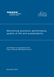 Monitoring economic performance, quality of life and sustainability