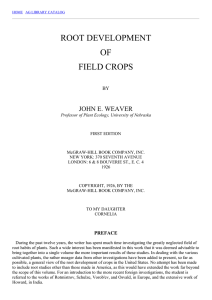 Root Development of Field Crops: Table of