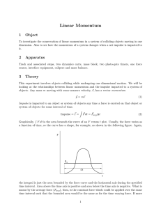 Linear Momentum - Gonzaga Physics Department