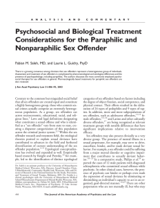 Psychosocial and Biological Treatment Considerations for the