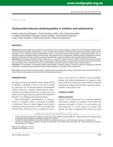 Tachycardia-induced cardiomyopathy in children and