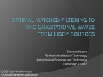 Optimal Matched Filtering to Find Gravitational Waves from LIGO