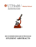 STUDENT ABSTRACTS - McGovern Medical School