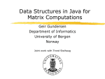 Data Structures in Java for Matrix Computations