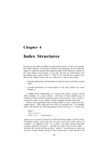 Chapter 4 Index Structures