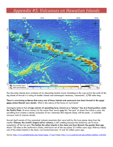 Appendix #5: Volcanoes on Hawaiian Islands