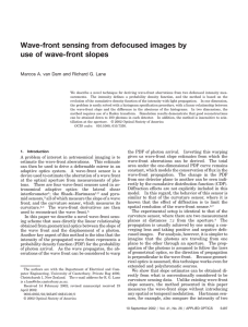 Wave-front sensing from defocused images by use