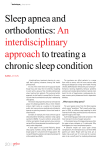 Sleep apnea and orthodontics: An interdisciplinary approachto