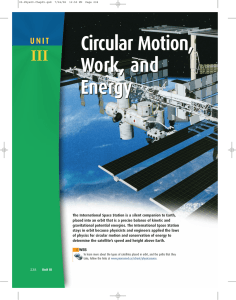 Circular Motion, Work, and Energy Circular Motion, Work, and Energy