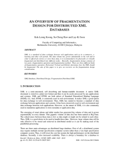 AN OVERVIEW OF FRAGMENTATION DESIGN FOR DISTRIBUTED