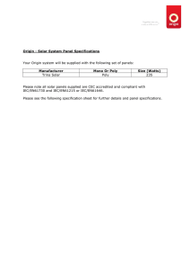 Origin 3055 solar panel brochure