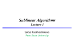 Sublinear Algorithms Course