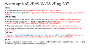 Warm up: NATIVE VS. INVASIVE pg. 307