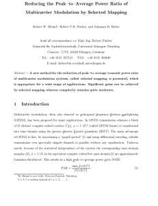 Reducing the Peak to Average Power Ratio of Multicarrier