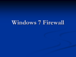 Windows 7 Firewall - IT352 : Network Security