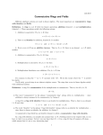 Commutative Rings and Fields