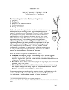 Seed Storage Guidelines PDF