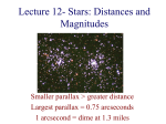 Lecture 12- Stars: Distances and Magnitudes