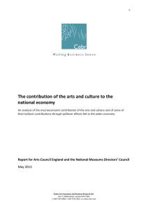 The contribution of the arts and culture to the national economy (pdf