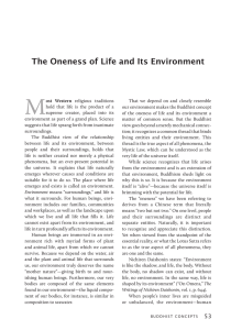 The Oneness of Life and Its Environment - Sgi-Usa