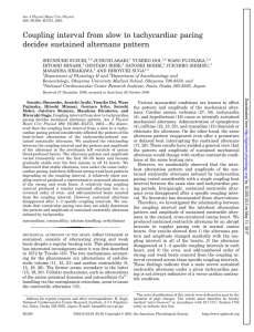 Coupling interval from slow to tachycardiac pacing - AJP