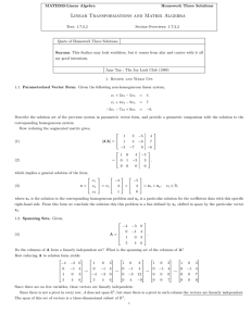 Linear Transformations and Matrix Algebra