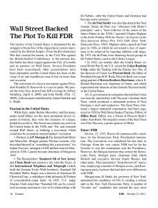 Wall Street Backed The Plot To Kill FDR
