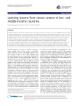 Learning lessons from cancer centers in low- and middle