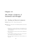 Chapter 13 The Origin of Species, I: Variations and Struggle