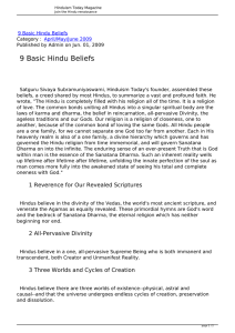 9 Basic Hindu Beliefs