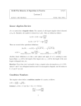 Lecture 2 Linear Algebra Review Condition Numbers