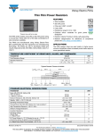 PWA Thin Film Power Resistors