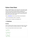 Python Cheat Sheet