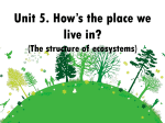 Unit 5. The structure of ecosystems