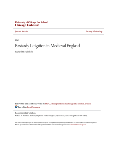Bastardy Litigation in Medieval England