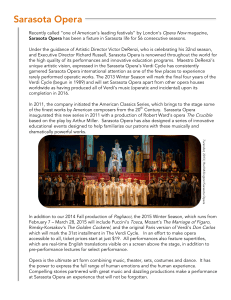 Sarasota Opera History
