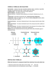 CHEMICAL FORMULAE AND EQUATIONS Molecule Empirical