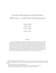 Consumer Heterogeneity and Paid Search Effectiveness: A Large