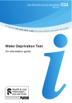 Water Deprivation Test - Pennine Acute Hospitals NHS Trust