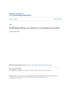Field dependence as a factor in eyewitness accounts
