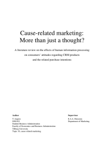 Cause-related marketing: More than just a