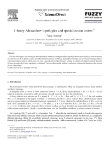 I-fuzzy Alexandrov topologies and specialization orders