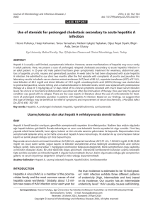 Use of steroids for prolonged cholestasis secondary to