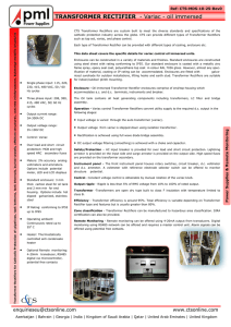 TRANSFORMER RECTIFIER - Variac - oil immersed oil